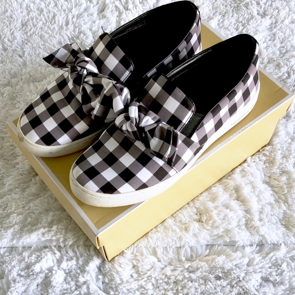 MICHAEL Michael Kors Shoes - Michael Kors Gingham Print Slip-On Sneakers